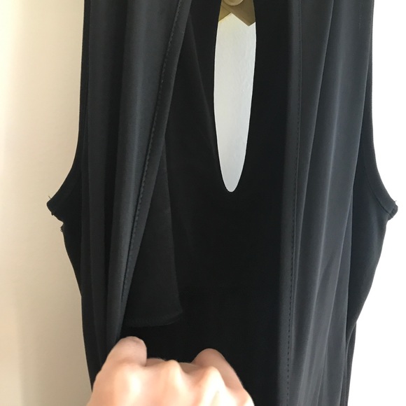 Vintage Keyhole Open Back Black Dress - Picture 8 of 8